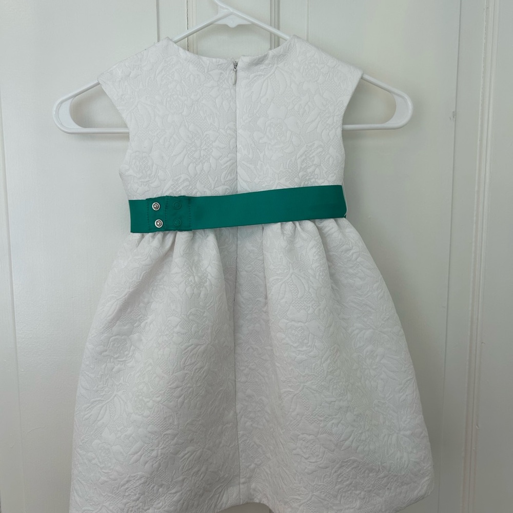 Mayoral White A-Line Dress with Blue Floral Accents - Picture 4 of 4